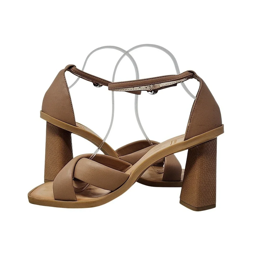 Dolce Vita Tan Strappy Block Heel Sandals